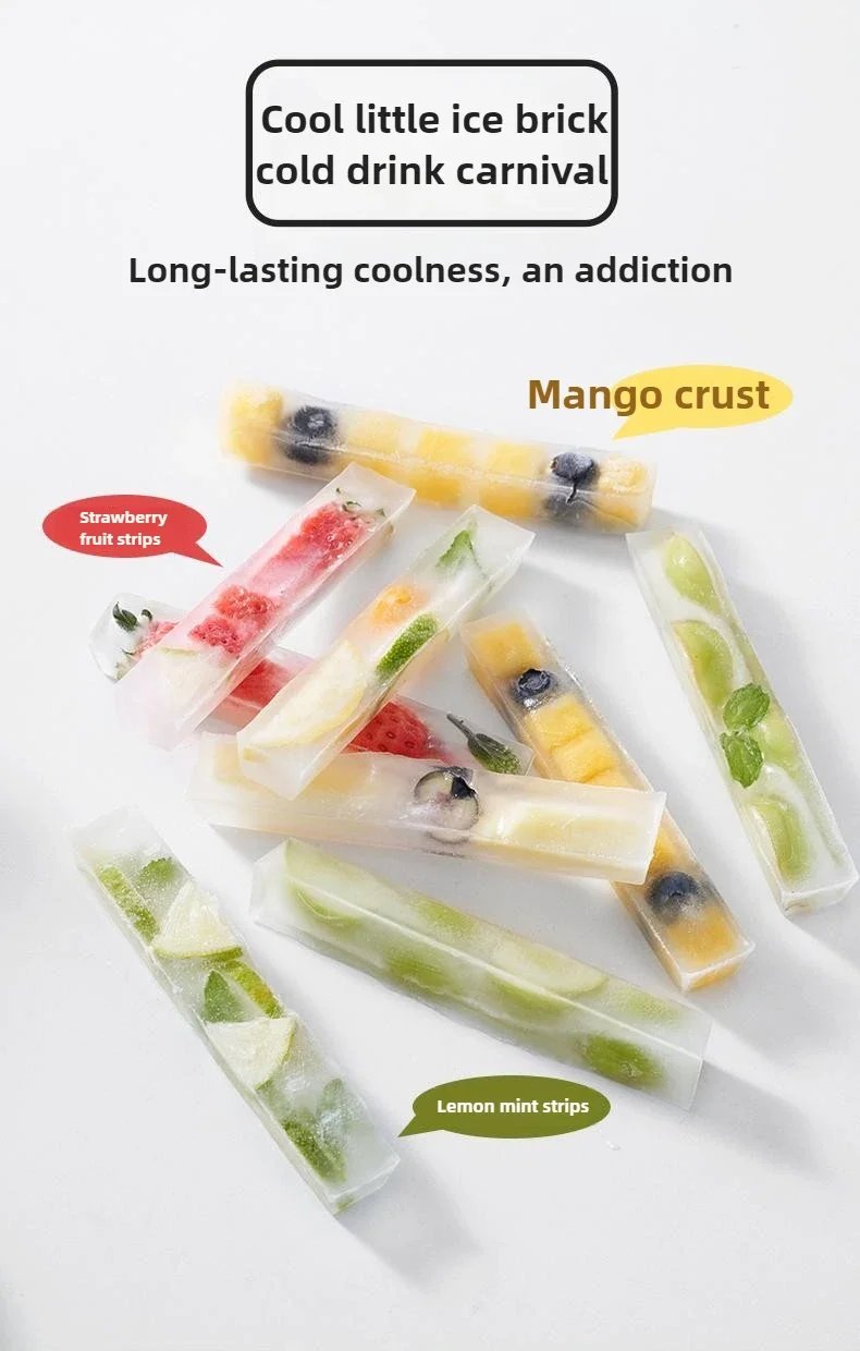 Bandeja para cubitos de hielo y patatas fritas, molde Rectangular largo para congelador, sin BPA, de silicona, DIY, herramientas de cocina, 1-10 juegos Bandeja para cubitos de hielo y patatas fritas, molde Rectangular largo para congelador, sin BPA, de silicona, DIY, herramientas de cocina, 1-10 juegos