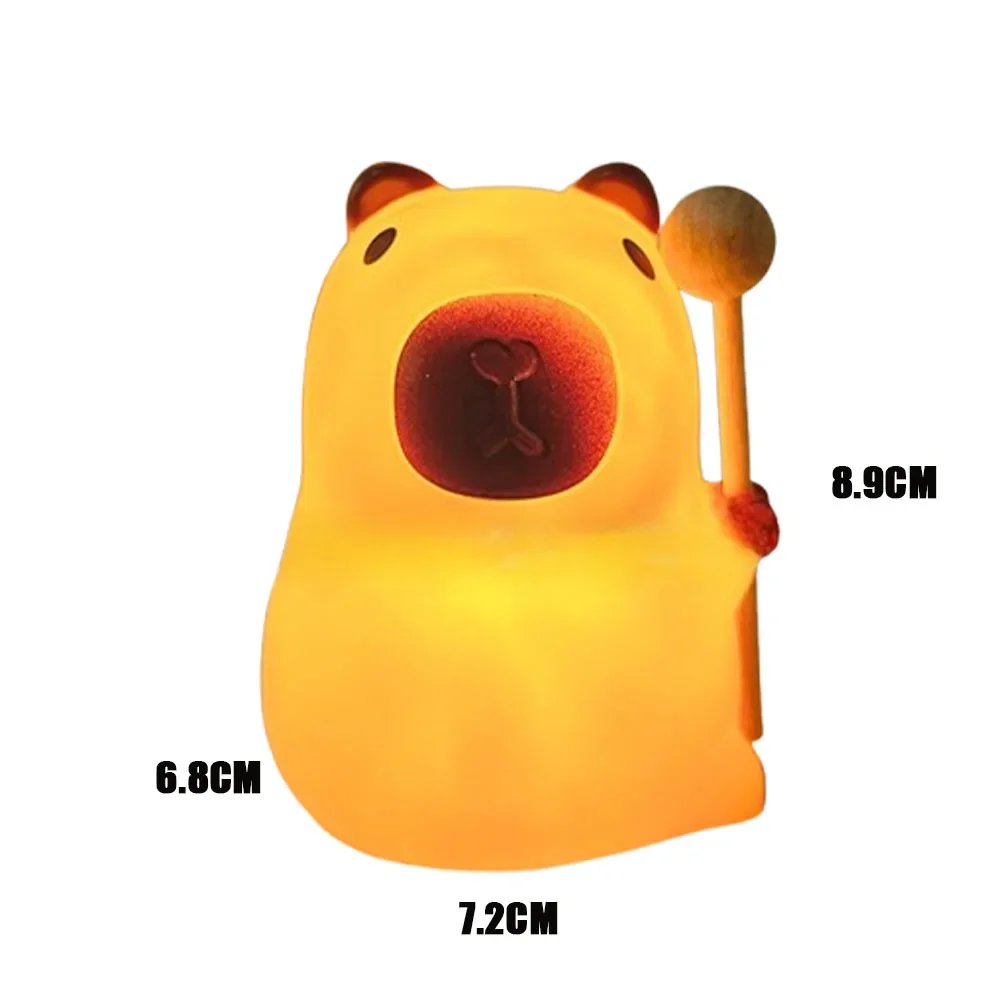 Cute Capybara Silicone Lamp Animal Gift USB Rechargeable Touch Bedside Sleeping Light Decorative Nightlight for Children’s Room Cute Capybara Silicone Lamp Animal Gift USB Rechargeable Touch Bedside Sleeping Light Decorative Nightlight for Children's Room