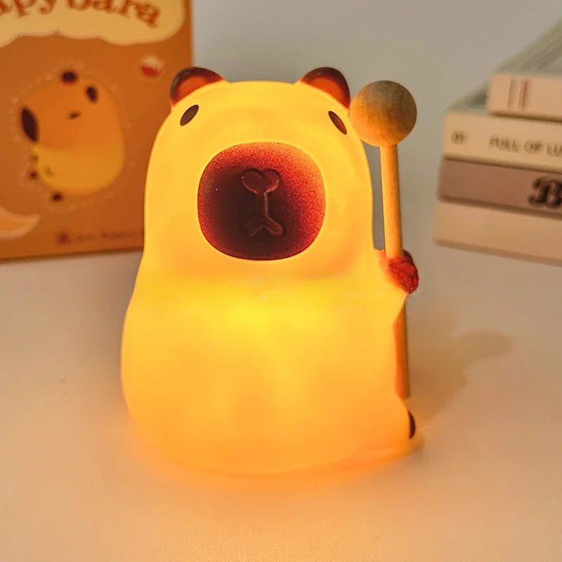 Cute Capybara Silicone Lamp Animal Gift USB Rechargeable Touch Bedside Sleeping Light Decorative Nightlight for Children’s Room Cute Capybara Silicone Lamp Animal Gift USB Rechargeable Touch Bedside Sleeping Light Decorative Nightlight for Children's Room