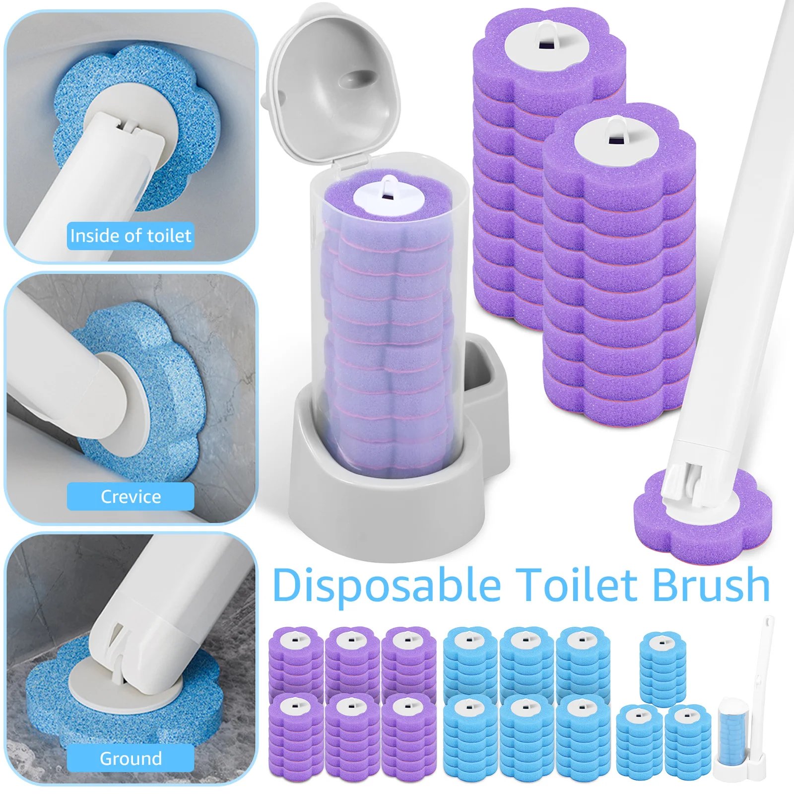 18/36 Pcs Toilet Brush Disposable Replacement Head Cleaning Kit Toilet Bowl Brush Long Handle Wc Accessories Tool 18/36 Pcs Toilet Brush Disposable Replacement Head Cleaning Kit Toilet Bowl Brush Long Handle Wc Accessories Tool