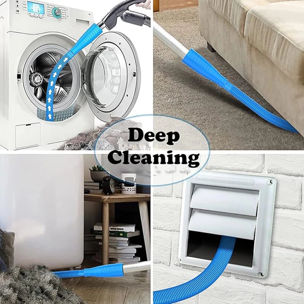 Dryer Vent Cleaner Kit Vacuum Attachment Bendable Dryer Lint Remover With Guide Wire Dryer Lint Screen Cleaning Hose Dryer Vent Cleaner Kit Vacuum Attachment Bendable Dryer Lint Remover With Guide Wire Dryer Lint Screen Cleaning Hose