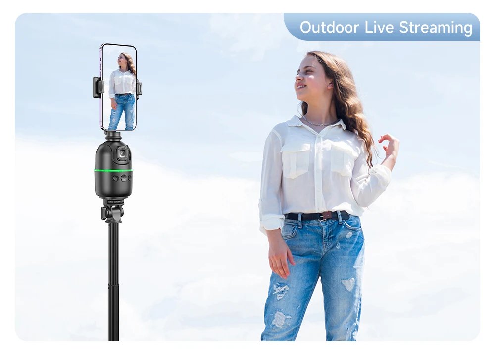 TOKQI-P03 Auto Face Tracking Gimbal AI Smart 360° Rotation Desktop Phone Holder for Smartphone & Action Camera Vlog Stabilizer TOKQI-P03 Auto Face Tracking Gimbal AI Smart 360° Rotation Desktop Phone Holder for Smartphone & Action Camera Vlog Stabilizer