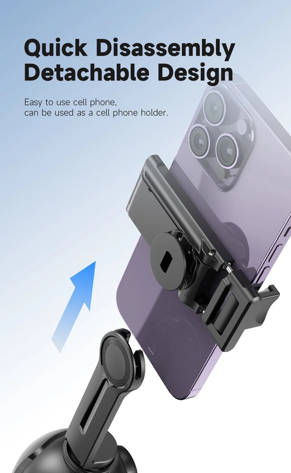 TOKQI-P03 Auto Face Tracking Gimbal AI Smart 360° Rotation Desktop Phone Holder for Smartphone & Action Camera Vlog Stabilizer TOKQI-P03 Auto Face Tracking Gimbal AI Smart 360° Rotation Desktop Phone Holder for Smartphone & Action Camera Vlog Stabilizer