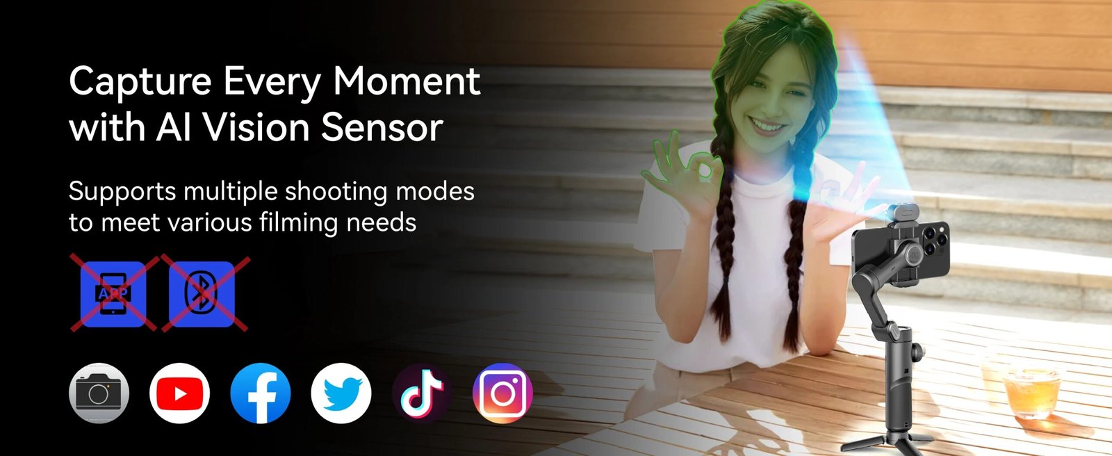 Estabilizador Cardán 3 Ejes con IA | Seguimiento Facial 360° | Estabilidad Pro – Contenido Fluido y Creativo Estabilizador Cardán 3 Ejes con IA | Seguimiento Facial 360° | Estabilidad Pro - Contenido Fluido y Creativo