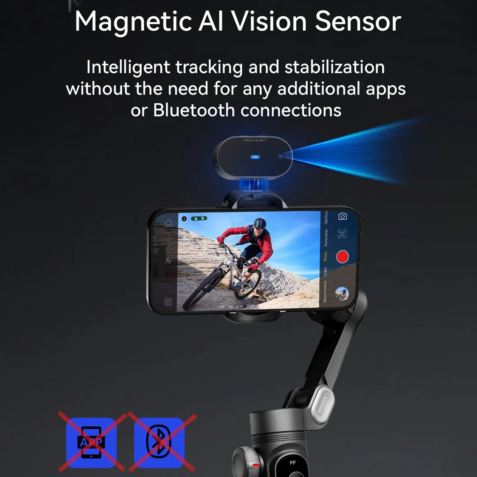 AOCHUAN Smart XPro Ai Smartphone estabilizador de cardán de 3 ejes para iphone y teléfono Android estabilizador de grabación de vídeo seguimiento facial AOCHUAN Smart XPro Ai Smartphone estabilizador de cardán de 3 ejes para iphone y teléfono Android estabilizador de grabación de vídeo seguimiento facial